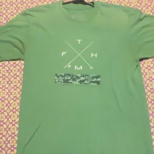 Fathom Inshore T Shirt size medium color green vintage fading